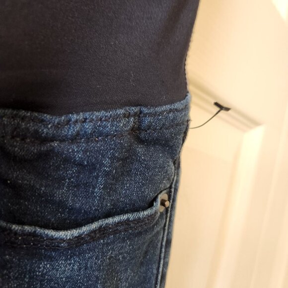 Maternity Skinny Jeans By Ingrid & Isabel Size 4 Dark Blue Denim NWOT - Picture 4 of 9